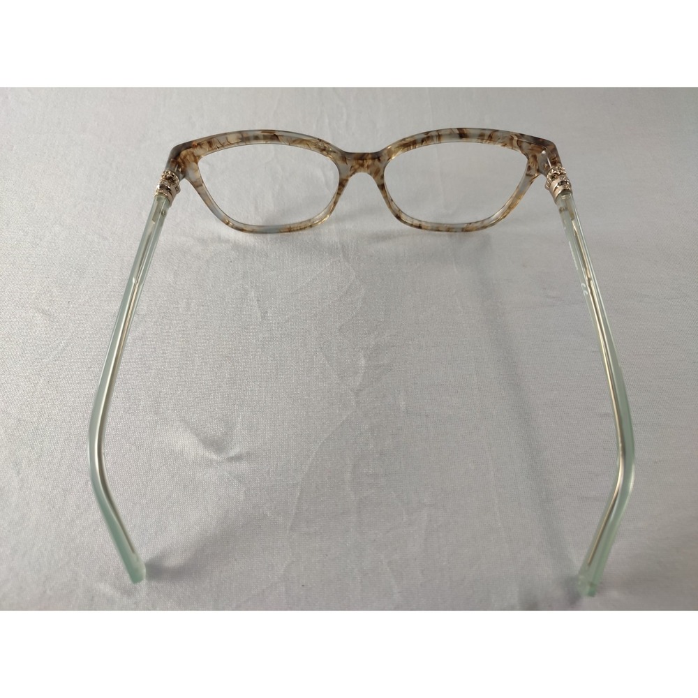 Swarovski SK5242-3 084 Marble Brown Eyeglass Frames 52-15-135 Crystal Hinge - Picture 4 of 11